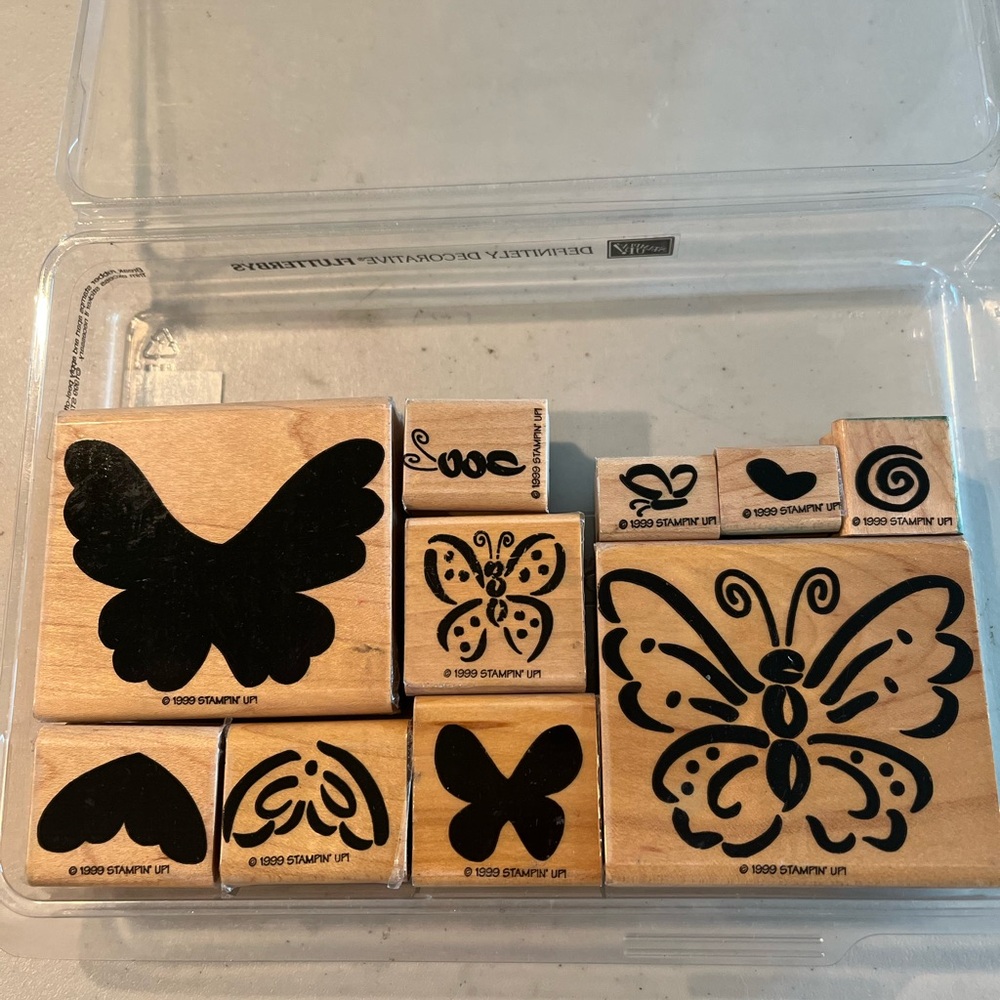Butterfly and Heart Stamp Set. 1999 stamps. Set